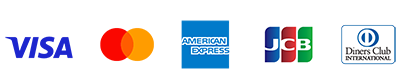 VISA・Mastercard・American Express・JCB・Diners Club